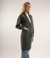 NESS Knee-Length Cardigan | Color: Black - variant::black