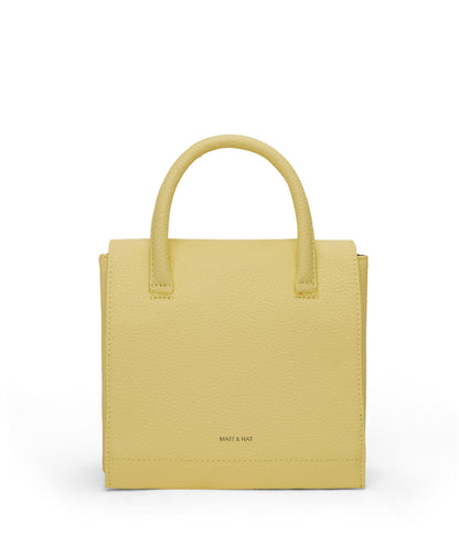 ADELSM Small Vegan Satchel - Purity | Color: Yellow - variant::daffodil