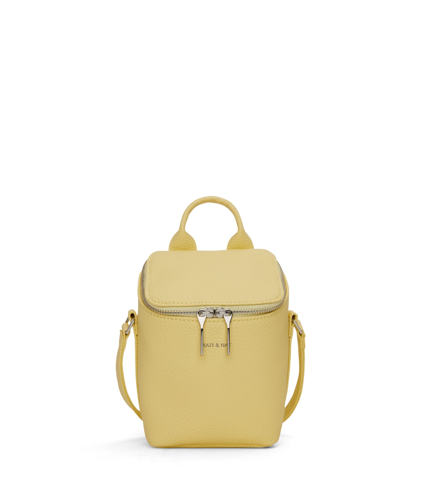BRAVE MICRO Vegan Crossbody Bag - Purity | Color: Yellow - variant::daffodil