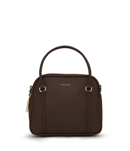 SABBI Small Vegan Satchel - Purity | Color: Brown - variant::chocolate