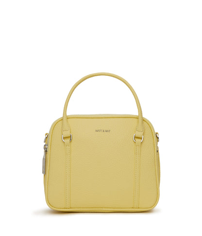 SABBI Small Vegan Satchel - Purity | Color: Yellow - variant::daffodil