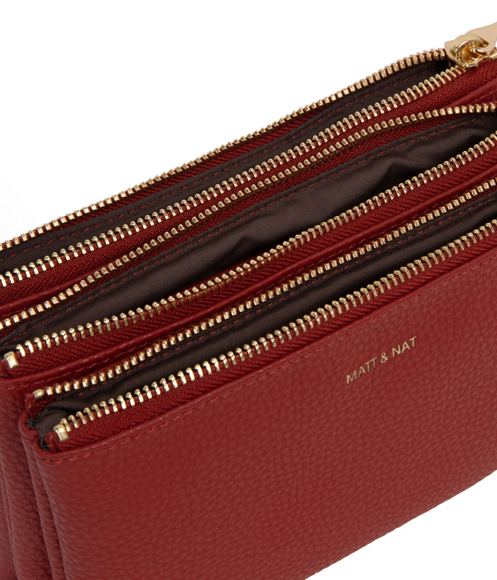 TRIPLET Vegan Crossbody Bag - Purity | Color: Red - variant::passion