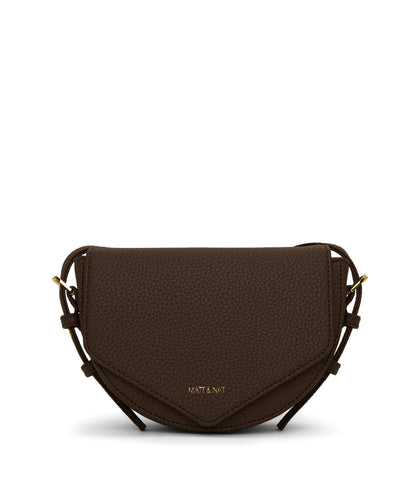 TWILL Vegan Saddle Bag - Purity | Color: Brown - variant::chocolate