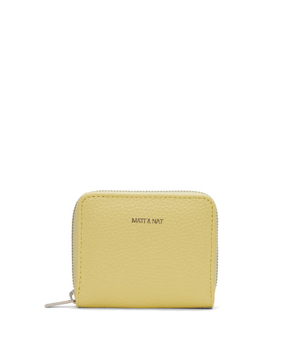 RUE Small Vegan Zip Wallet - Purity | Color: Yellow - variant::daffodil