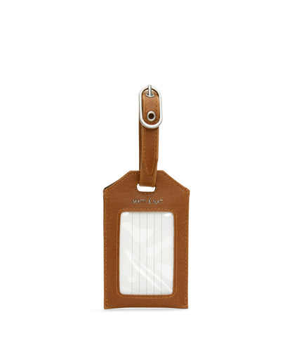 TROTTER Vegan Luggage Tag - Vintage | Color: Brown - variant::chili