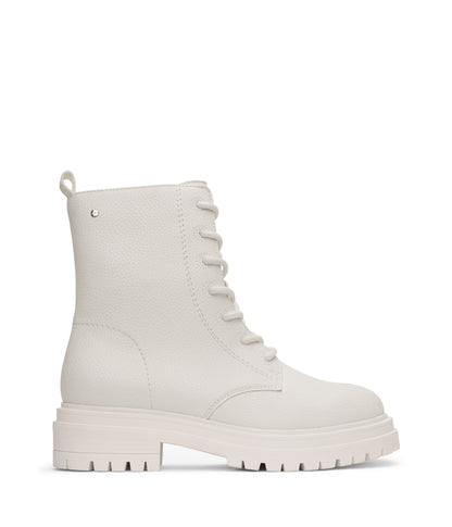 MAREE Women's Vegan Combat Boots | Color: White - variant::white