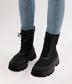 OVI Women's Vegan Lace-Up Boots | Color: Black - variant::black