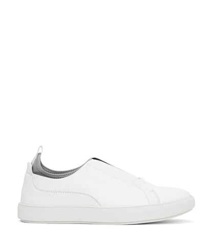 STEAL Men's Vegan Slip On Sneakers | Color: White - variant::white