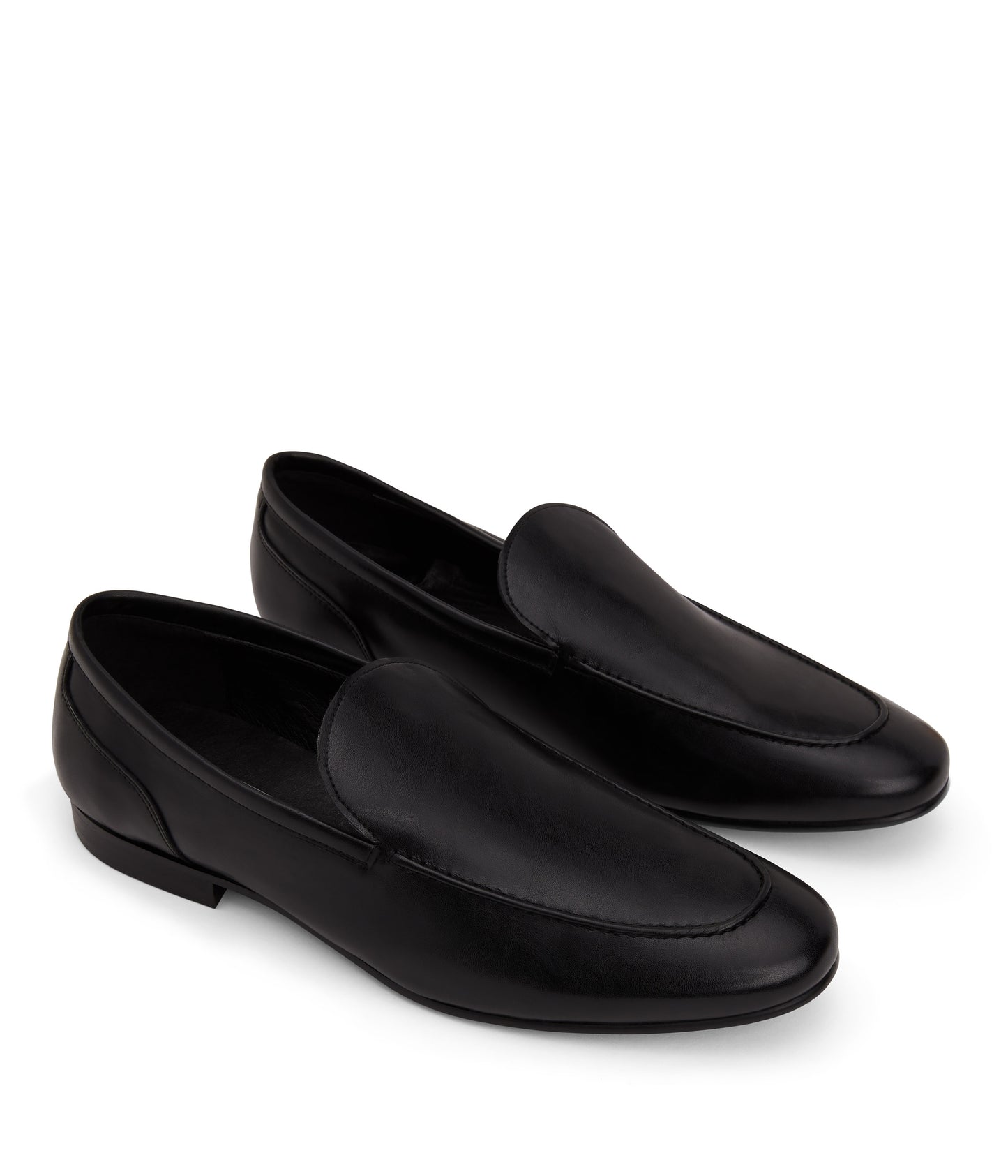 VIGGO Men's Vegan Loafers | Color: Black - variant::black