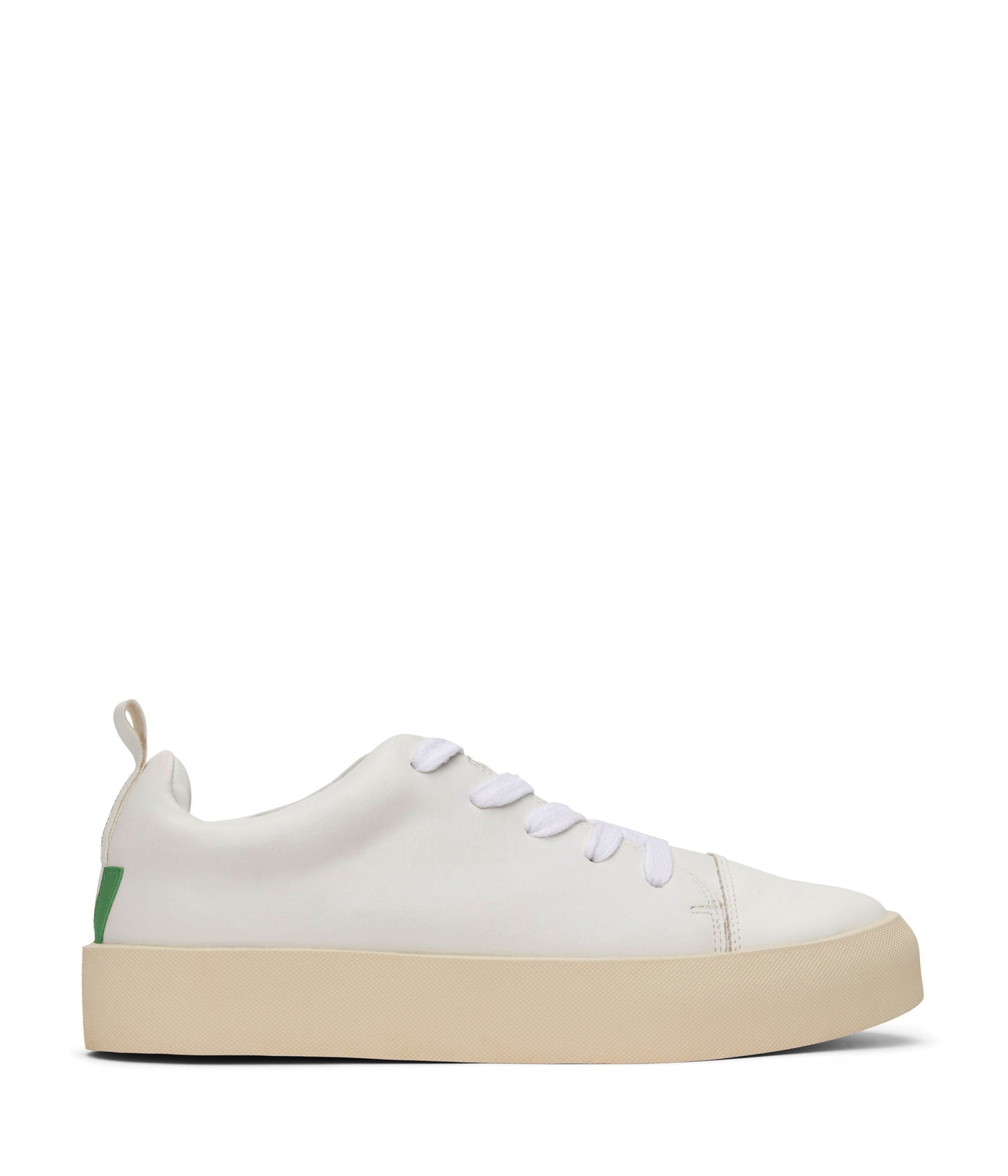 MARCI Women's Vegan Sneakers | Color: White, Green - variant::whigre