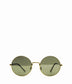 COLE Round Metal Sunglasses | Color: Gold, Khaki - variant::golkha