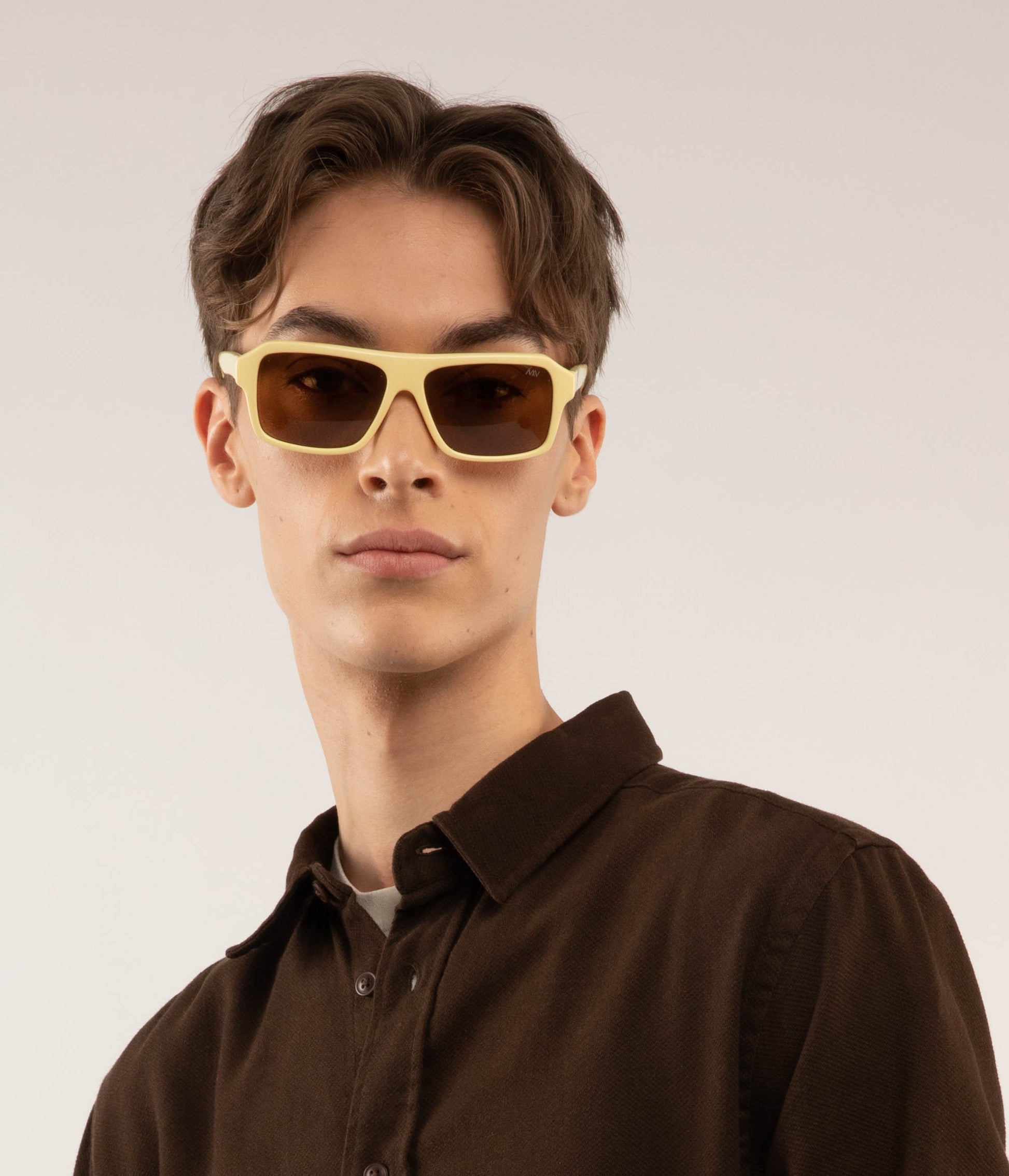 Retro square sunglasses - neutrals – BOYISH
