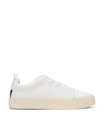 MARCI Women's Vegan Sneakers | Color: White, Black - variant::white black