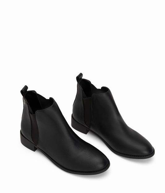 JOLIETTE Women's Vegan Flat Boots | Color: Black - variant::black