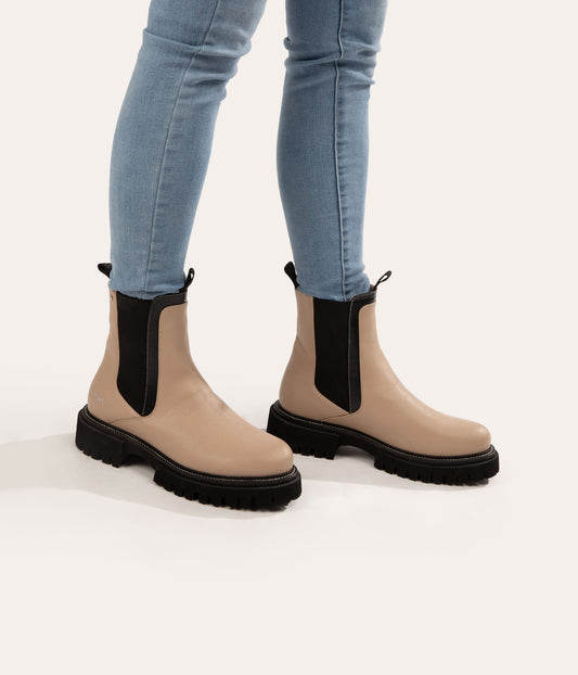 ZUKE Women's Vegan Chelsea Boots | Color: Blush, Black - variant::blush