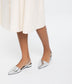 CORY Vegan Slingback Flats | Color: Metallic - variant::silver