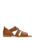 EBONI Vegan Flat Sandals | Color: Brown - variant::chili