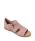 EBONI Vegan Flat Sandals | Color: Pink - variant::lily