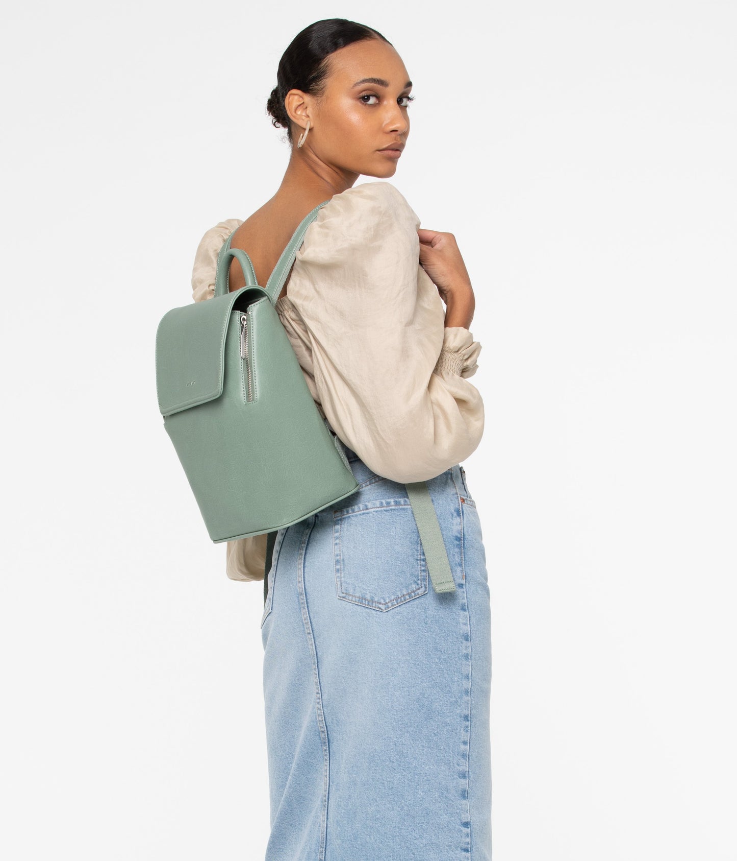 FABI Mini Vegan Backpack - Vintage | Color: Green - variant::jade