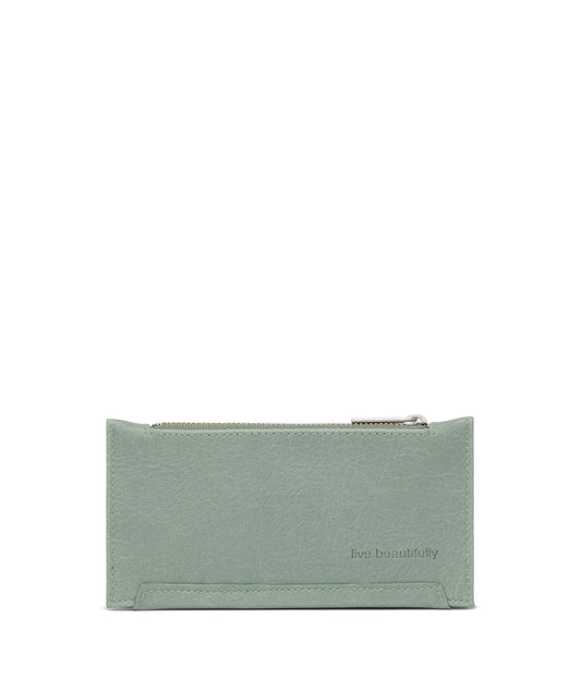 JESSE Slim Vegan Wallet - Vintage | Color: Green - variant::jade