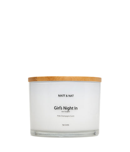 Girl's Night In Large Soy Candle | Color: White - variant::white
