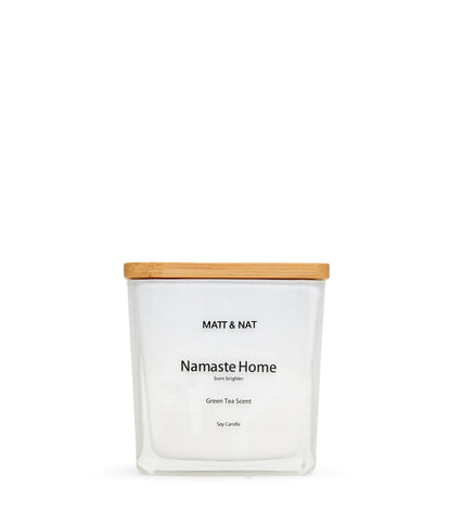 Namaste Home Large Soy Candle | Color: White - variant::white