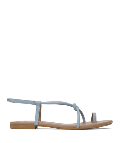 ARTIE Women's Vegan Flat Sandals | Color: Blue - variant::breeze