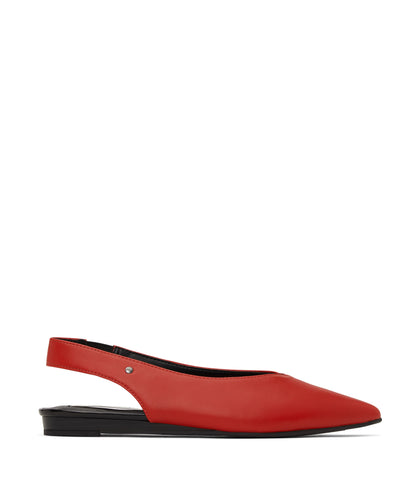 EFFIE Vegan Slingback Flats | Color: Red - variant::red