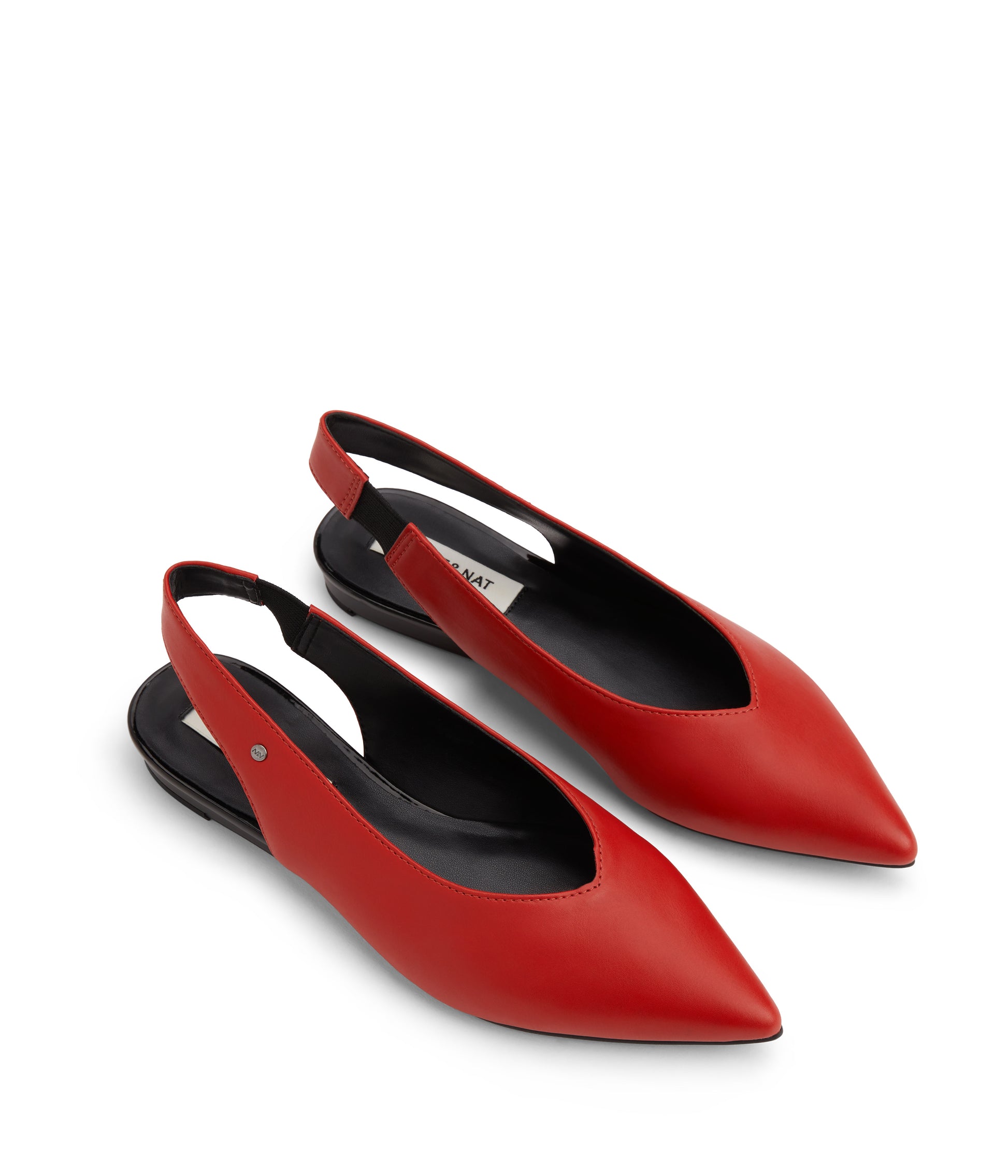 EFFIE Vegan Slingback Flats | Color: Red - variant::red