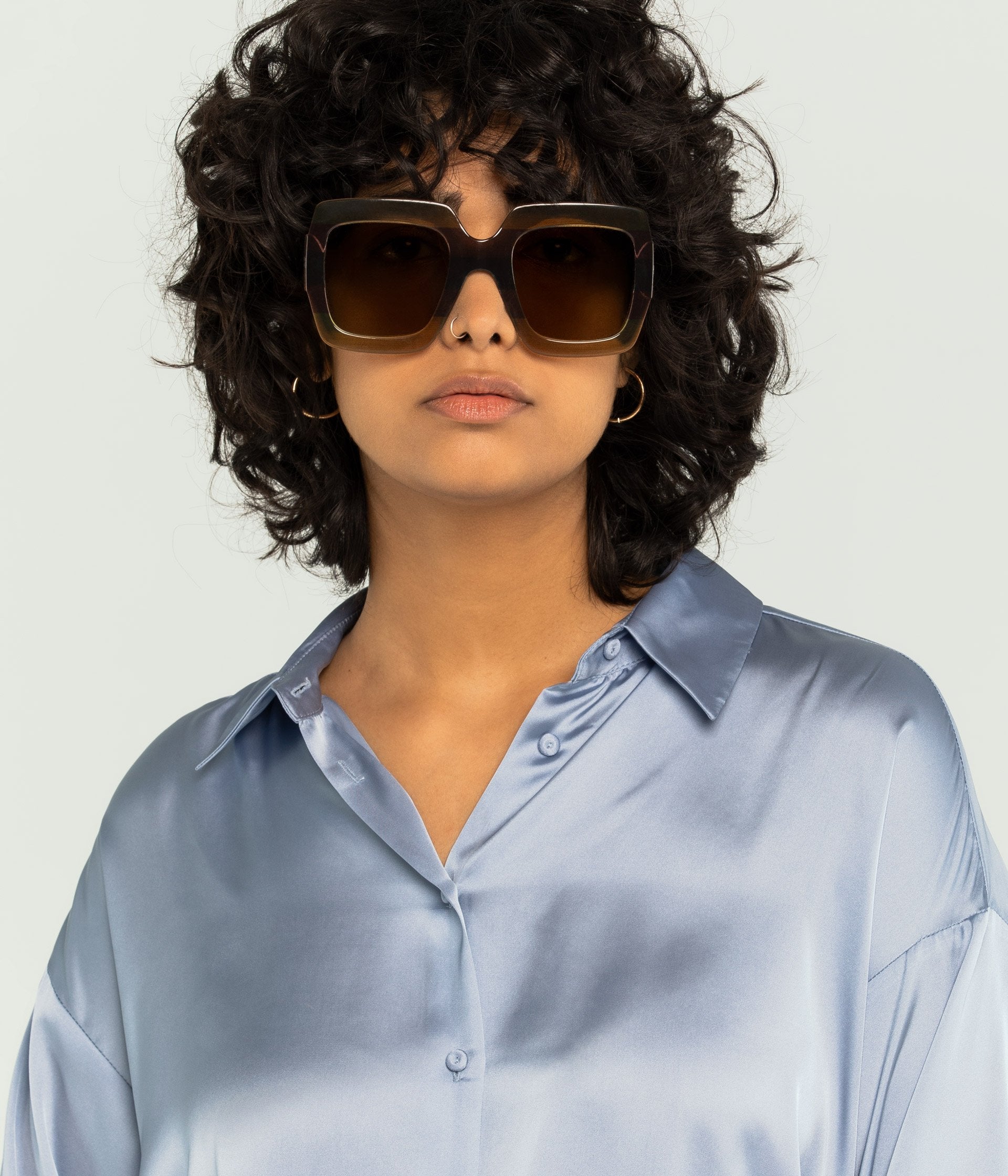 AVILA Square Sunglasses | Color: Brown - variant::brown