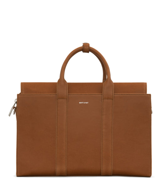 PARALLEL Vegan Satchel - Vintage | Color: Brown - variant::chili