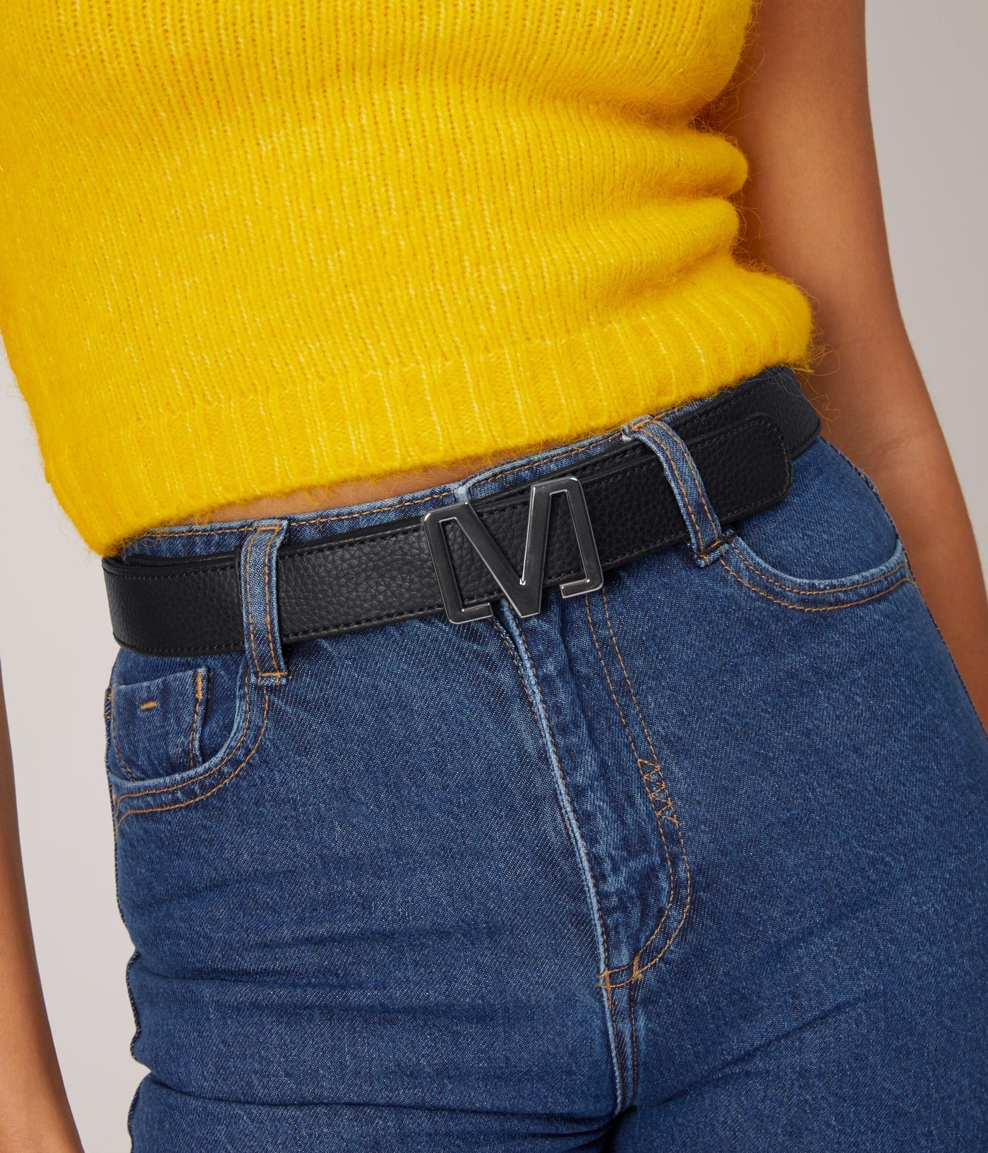 REE Women’s Vegan Leather Belt - Purity | Color: Beige - variant::opal