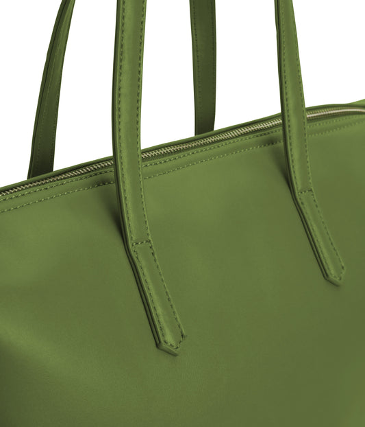 ABBI Vegan Tote Bag - Loom | Color: Green - variant::parrot