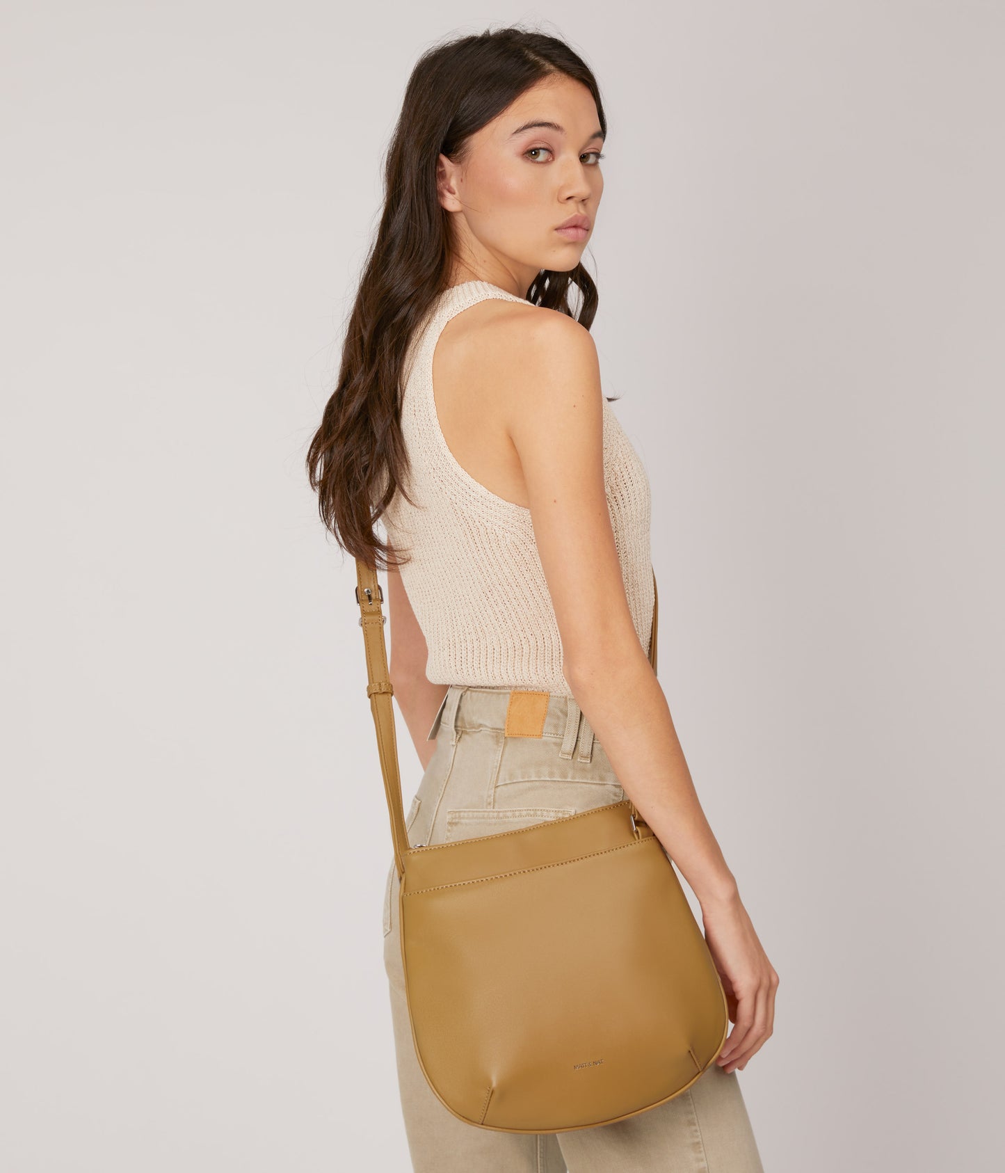 SALO LG Vegan Crossbody Bag - Loom | Color: Tan - variant::harvest