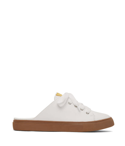 EWEL Women's Vegan Sneakers | Color: White, Yellow - variant::white