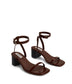 FIOR Women's Vegan Block Heel Sandals | Color: Brown - variant::chocolate