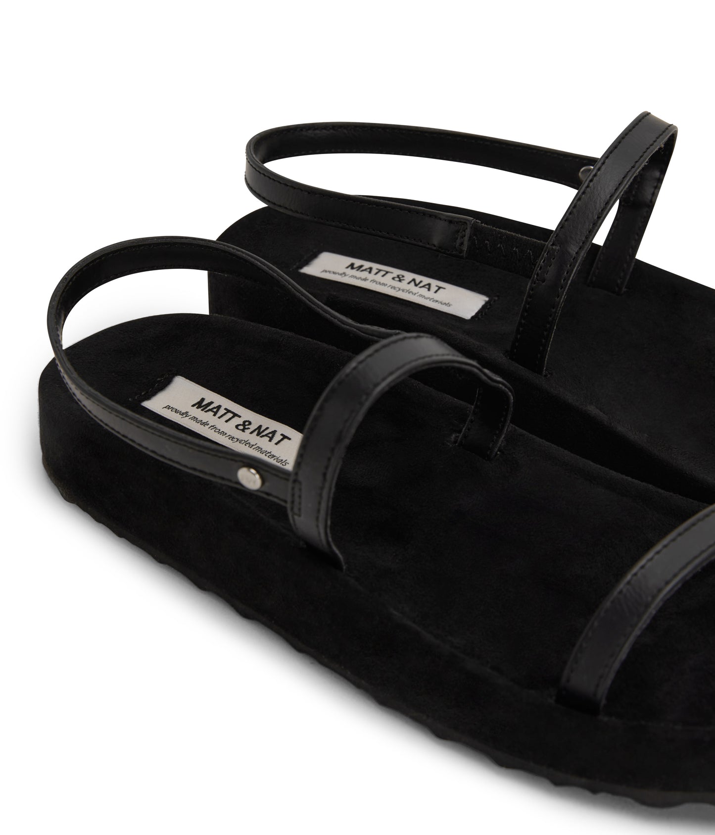MAHER Women's Vegan Slip On Sandals | Color: Black - variant::black