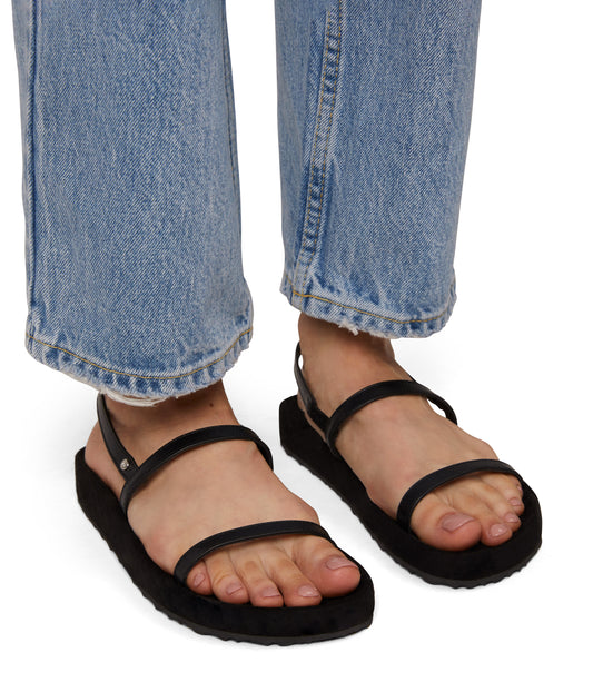MAHER Women's Vegan Slip On Sandals | Color: Blue - variant::breeze