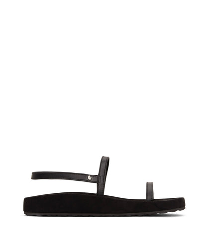 MAHER Women's Vegan Slip On Sandals | Color: Black - variant::black