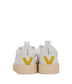 MARCI Women's Vegan Sneakers | Color: White, Yellow - variant::whiyellow