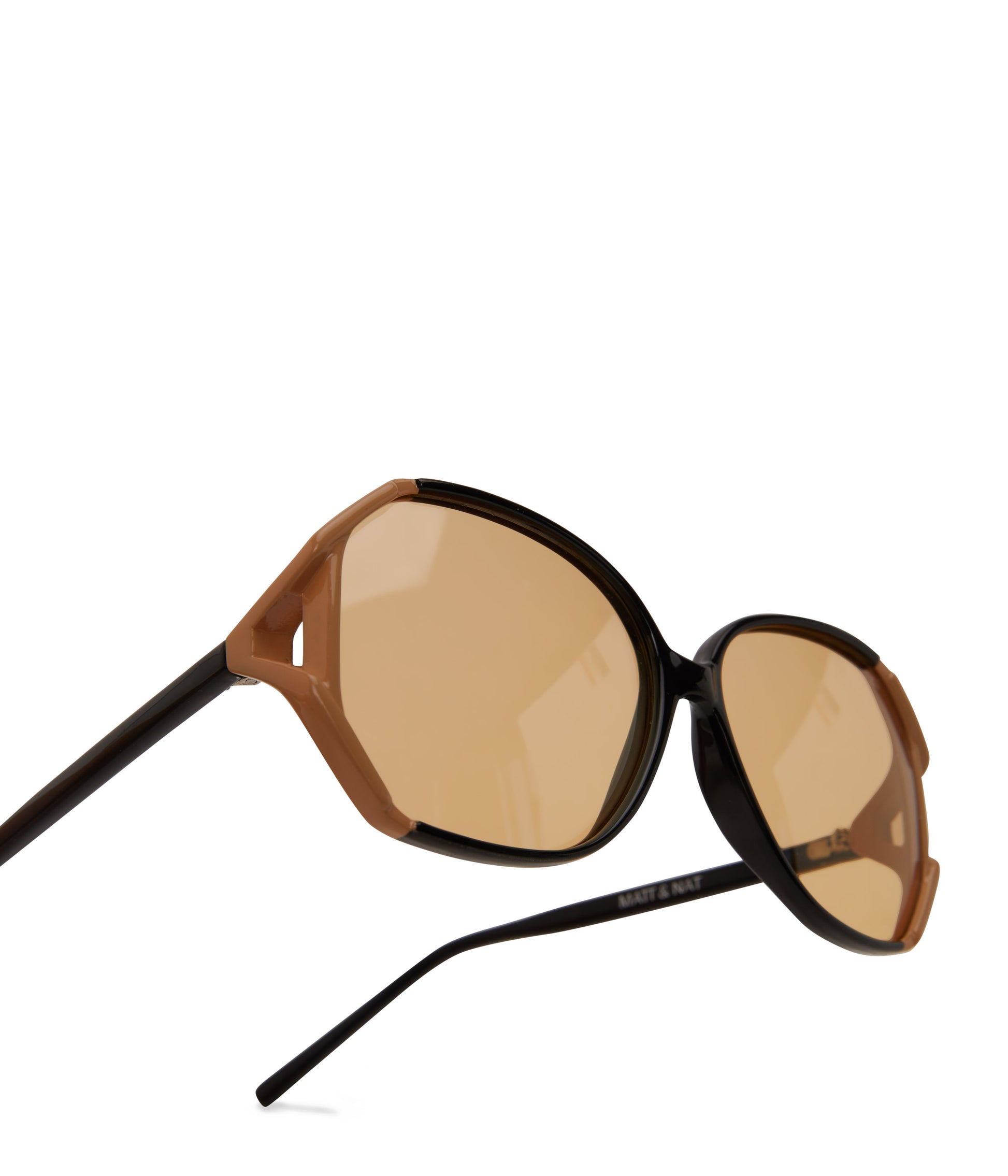 Brown on sale hexagon sunglasses