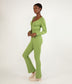 COLETTE Women's Bamboo Ribbed Pants | Color: Green - variant::cactus