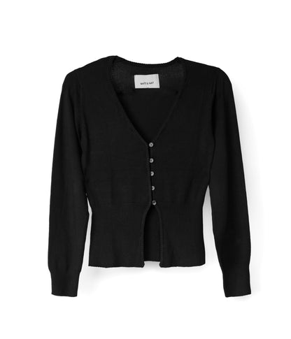 PAULINA Women's Bamboo V-neck Cardigan | Color: Black - variant::black