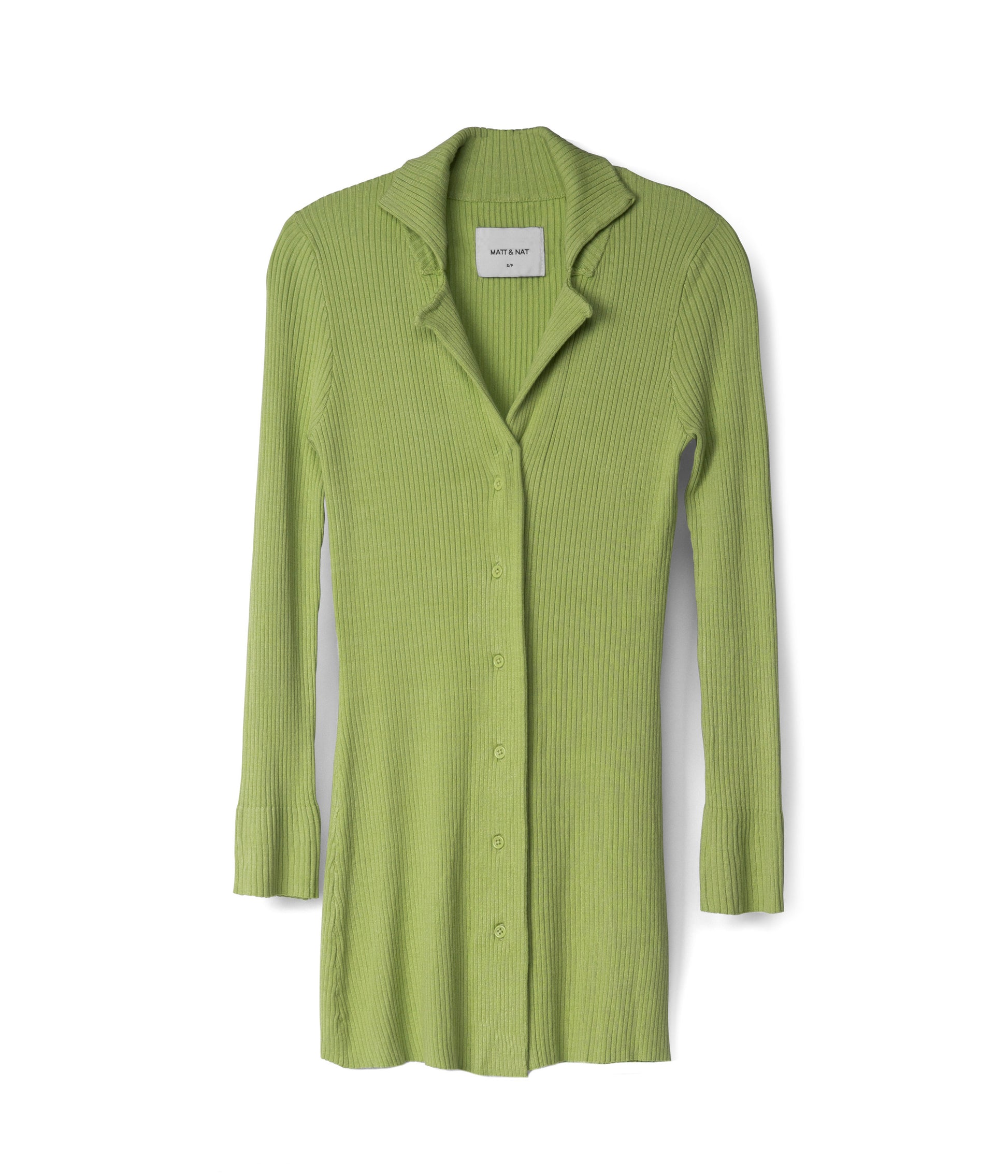 PEARL Women's Bamboo Ribbed Cardigan | Color: Green - variant::cactus