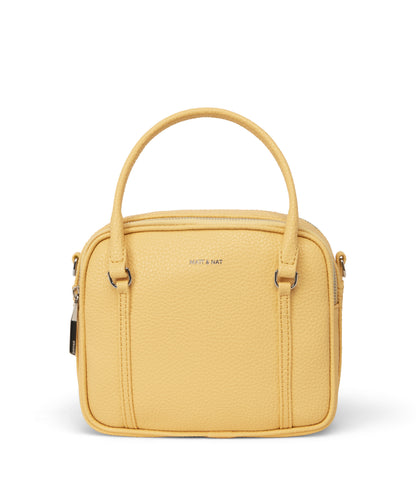 SABBI Small Vegan Satchel - Purity | Color: Yellow - variant::zest