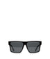 MAEVE Retro Squared Sunglasses | Color: Black - variant::black