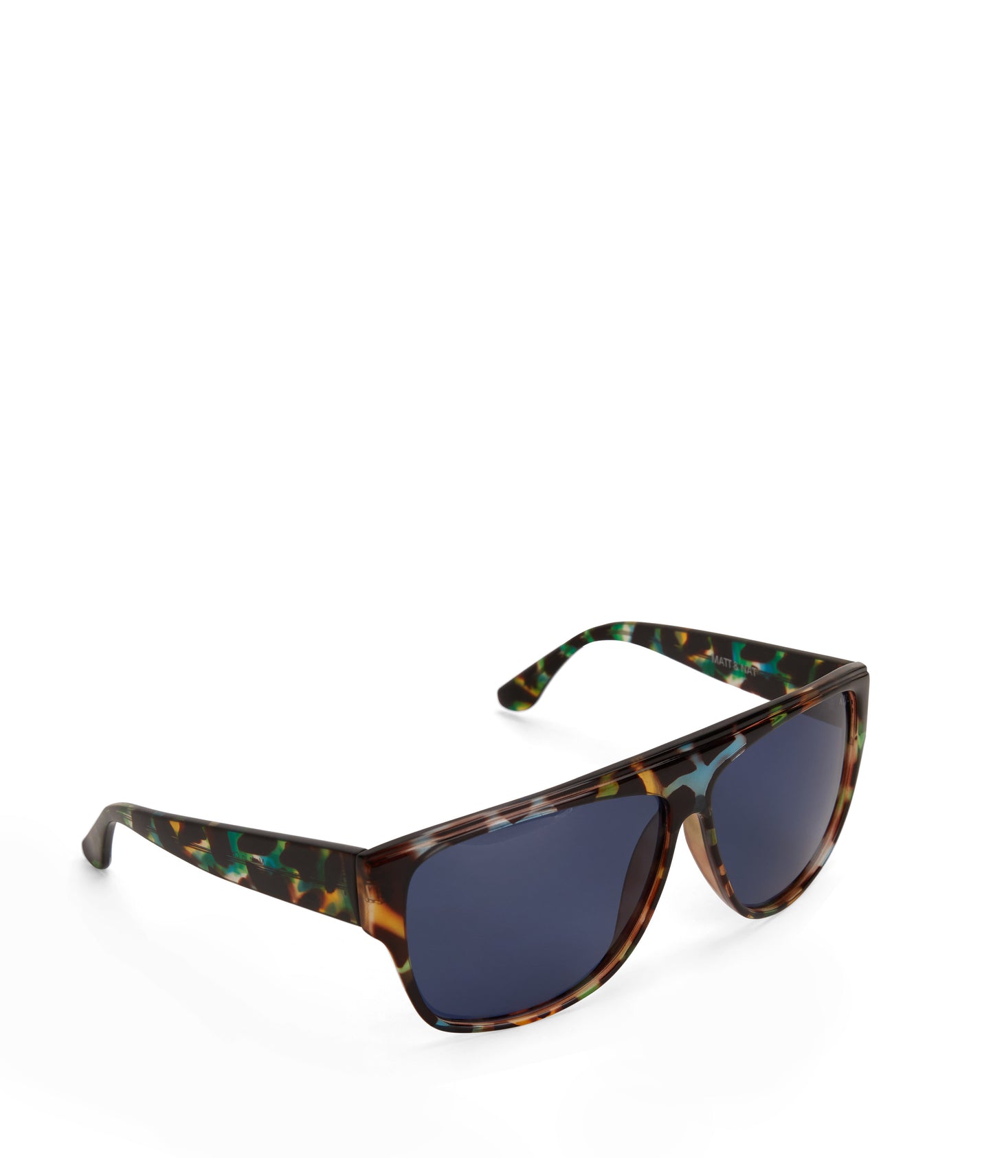 AYA Retro Squared Sunglasses | Color: Black & White - variant::print