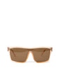 MAEVE Retro Squared Sunglasses | Color: White - variant::nude