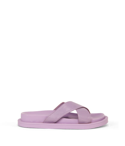 ALVERA Women's Vegan Flat Sandals | Color: Purple - variant::lilac