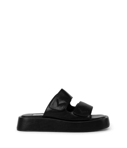 EMIE Women's Vegan Platform Sandals | Color: Black - variant::black